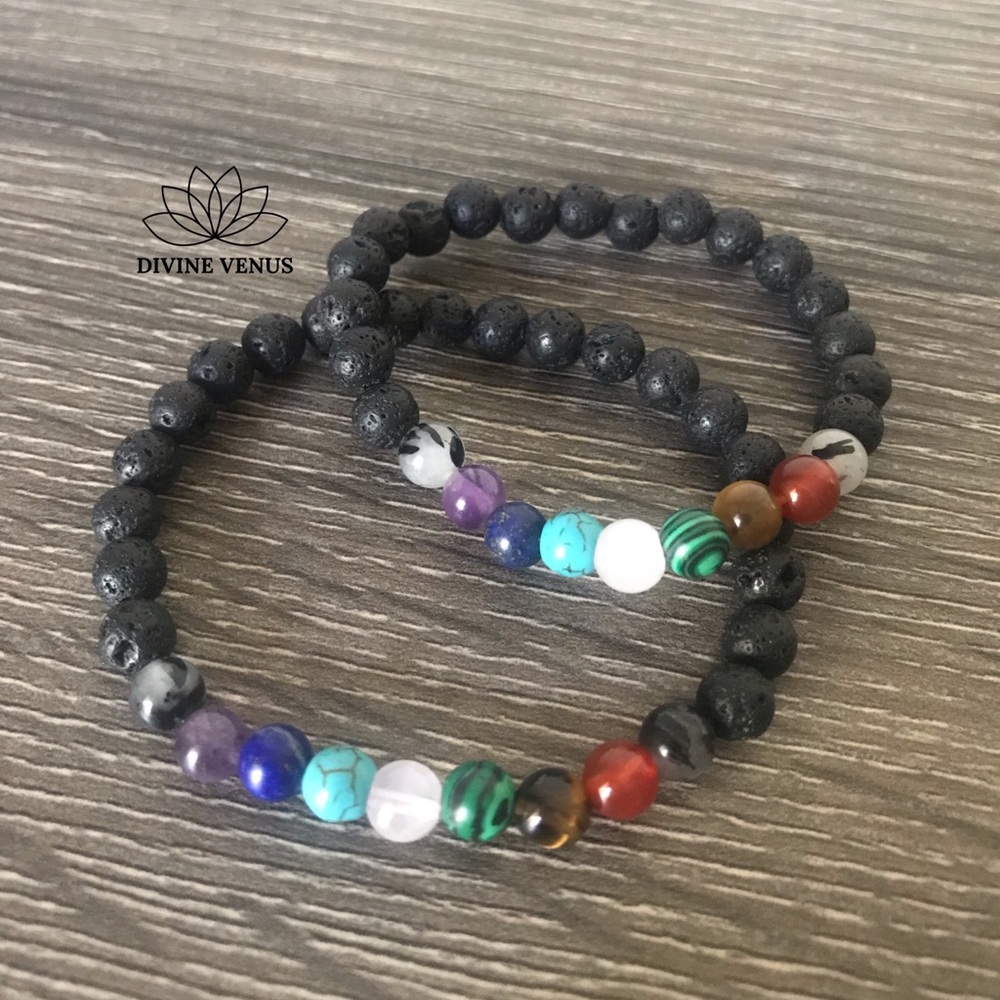 Chakra Healing Bracelet - Handmade Natural Stones - Picture 7 of 8